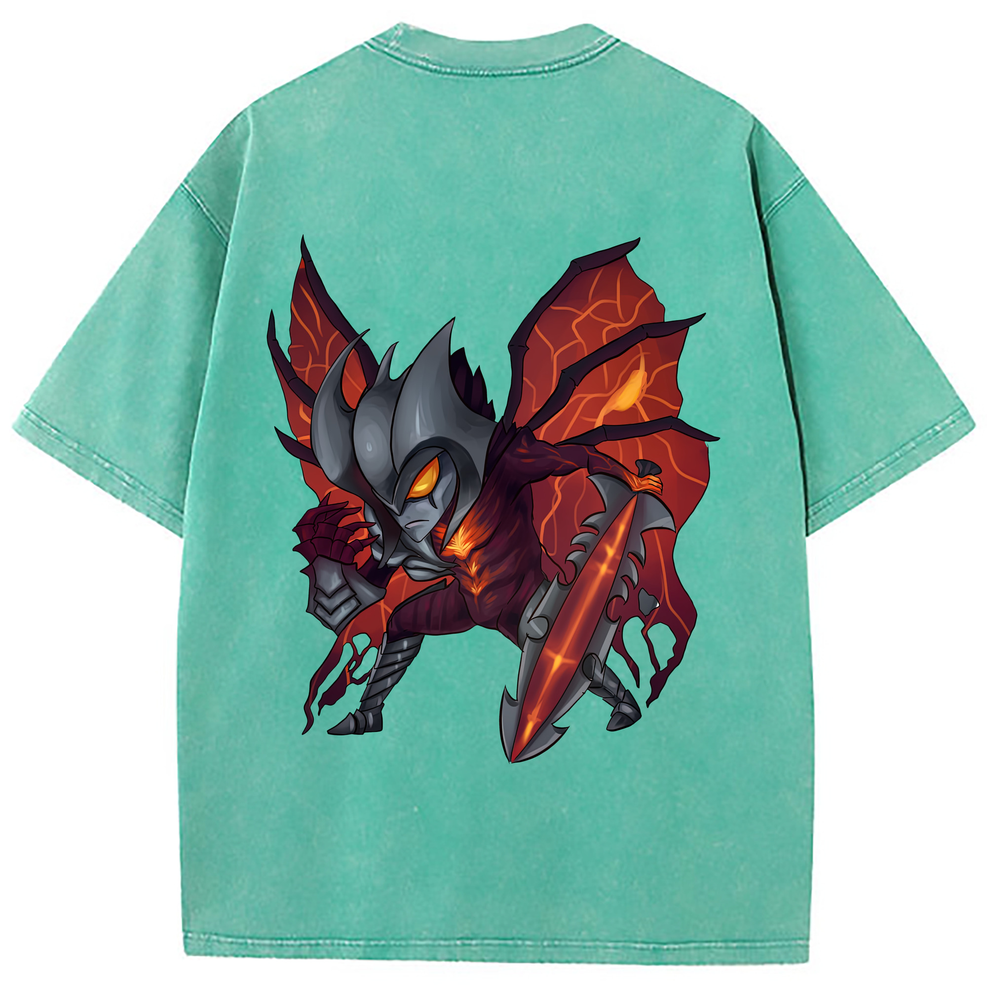（画像用） リーグ・オブ・レジェンド League of Legends LOL 綿100% ヴィンテージ風 半袖Tシャツ（背面プリント）
